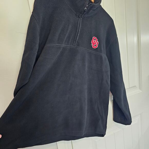 Weatherproof Oklahoma Sooners Pullover Mens Med Black OU SEC College 1/4 Zip - Picture 4 of 7